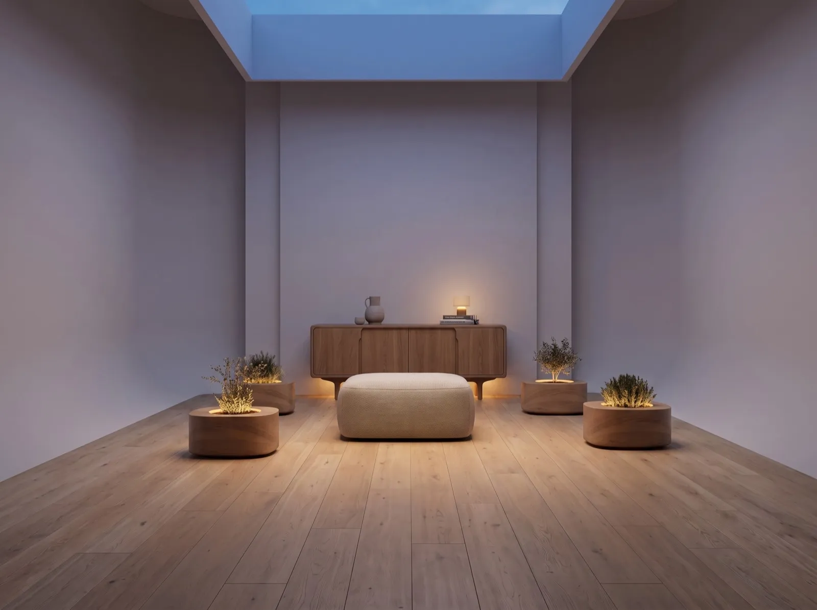 Scandinavian living room — Evening
